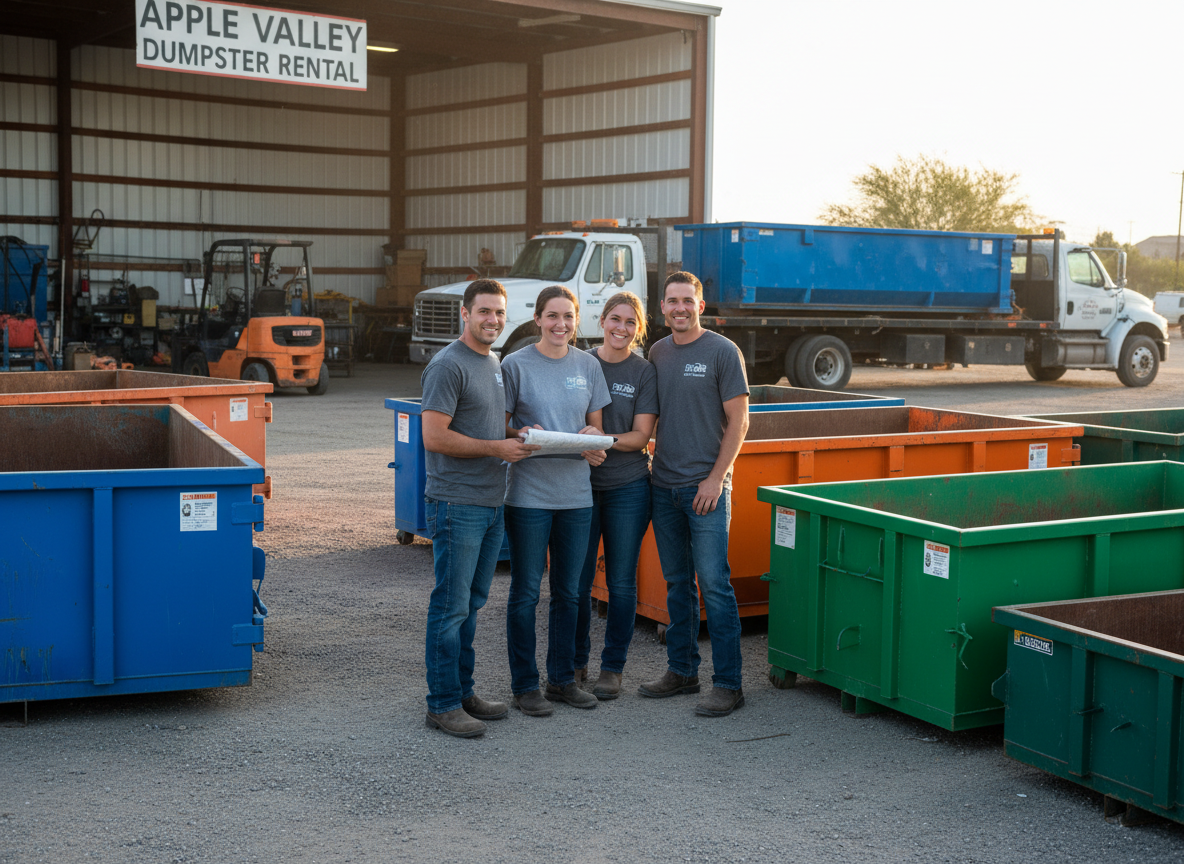 The Dumpster Rental AppleValley team at work in Apple Valley